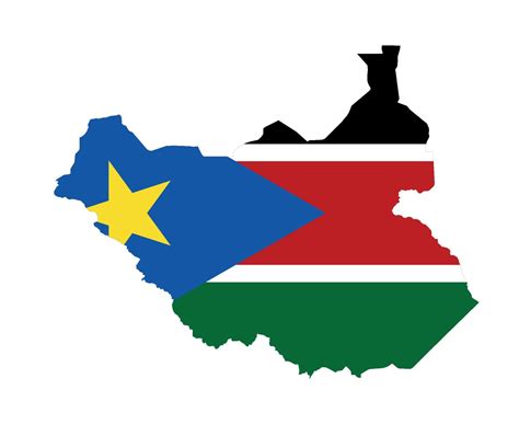 South Sudan Flag National Africa Emblem Map Icon Vector Illustration