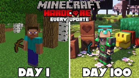 100 Days Of Hardcore Minecraft But It Updates Every Five Days YouTube