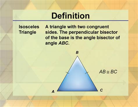 Definition Triangle Concepts Isosceles Triangle Definition 2