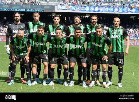 April 30, 2022, Naples, Italy: the formation of Sassuolo during the ...