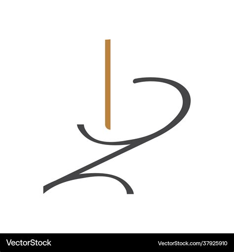 alphabet letters initials logo bz zb  royalty  vector