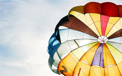 Colorful Parachute Against Sky Hd Wallpaper Peakpx