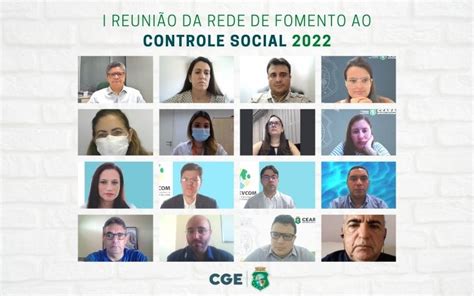 Cge Ce Promove Primeira Reuni O Da Rede De Fomento Ao Controle Social