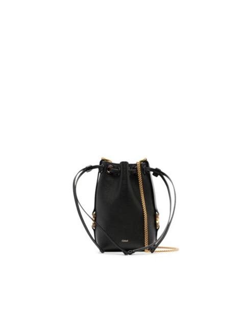 Chloé micro Marcie leather bucket bag REVERSIBLE