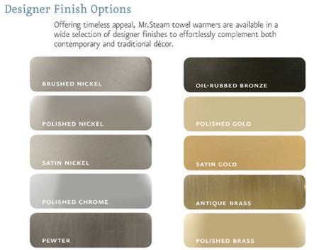 Color Chart Brushed Nickel Polished Nickel Kitchen Colors Brushed