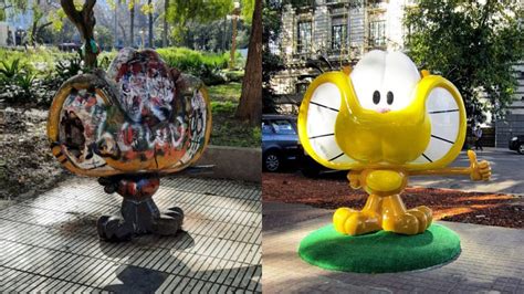 Destrucción restauración y caos con la estatua de Gaturro Radix