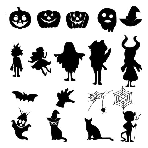 Ensemble De Personnages D Halloween Vecteur Premium Vecteur Premium