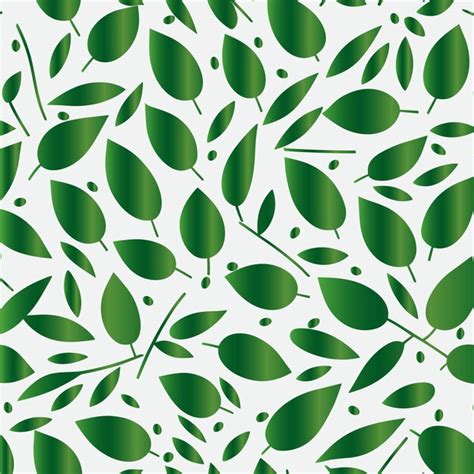 Premium Vector Seamless Pattern With Green Leaves