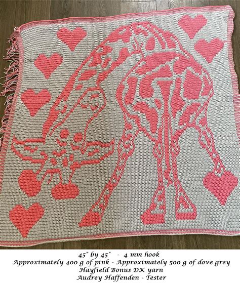 Giraffe Loveprints Blanket Overlay Mosaic Crochet Pattern Pdf Instant