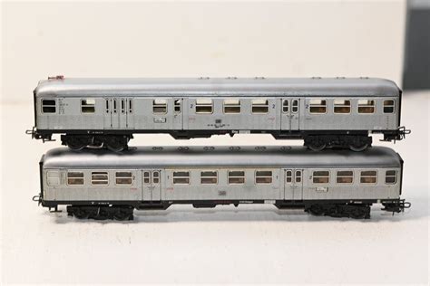 DB Nahverkehrswagen Märklin Blech Silber HO AC mit OVP 2 Stk Kaufen