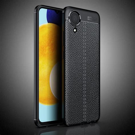 For Samsung Galaxy A03 Core Luxury Soft Silicon Litchi Striae Leather Case For A03 Core Case