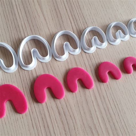 Semi Circle Cookie Cutter Set Suitable For Fondant Polymer Etsy