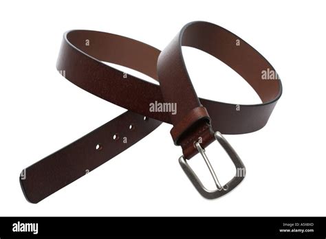Brown Leather Belt Stock Photo Alamy