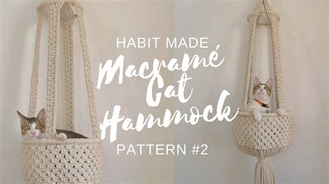 Macrame Cat Hammock Design Diy Cat Hanging Bed Macrame Cat Bed