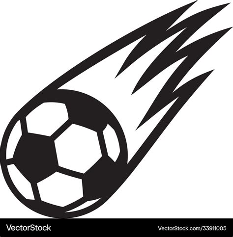 Soccer Ball On Fire Royalty Free Vector Image Vectorstock