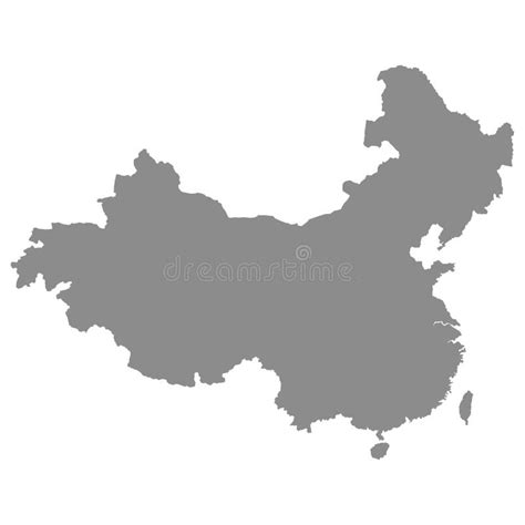 Territorio De China Indicador De China Fondo Blanco Ejemplo Del Vector