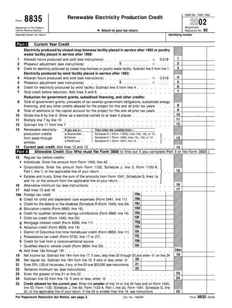 Form Fill In Version Renewable Electricity Production Credit