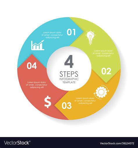 Circle infographic template Royalty Free Vector Image