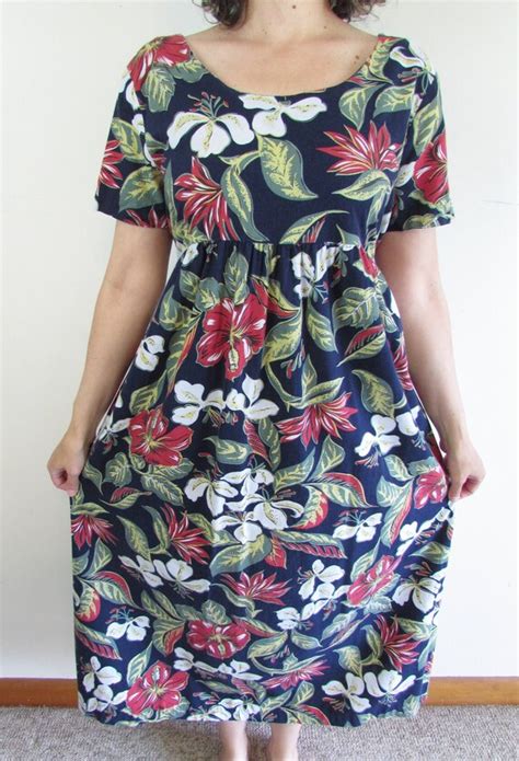 Vintage Hawaiian Dress S Hilo Hattie Hawaiian Ori Gem