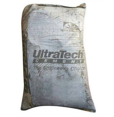 Grey Ultratech Opc 53 Grade Cement Used In Building Construction At