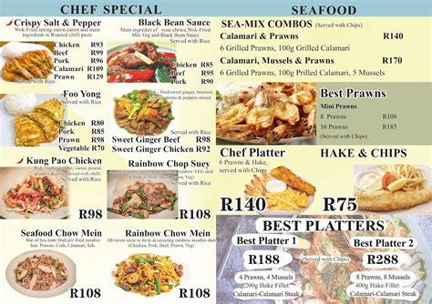 Menu At Best Of Asia Restaurant Hermanus