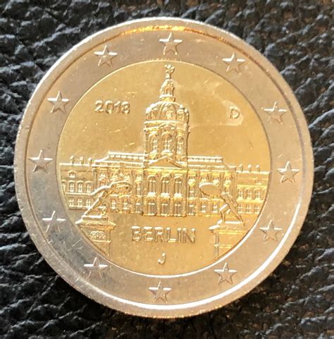 Pièce 2 euros Allemagne 2018 Berlin Château de Charlottenburg J