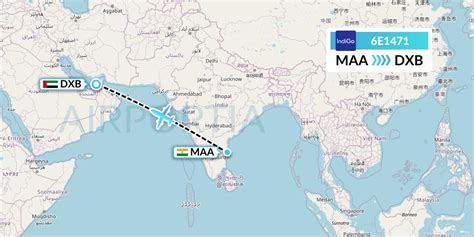 6E1471 Flight Status IndiGo Airlines Chennai To Dubai IGO1471