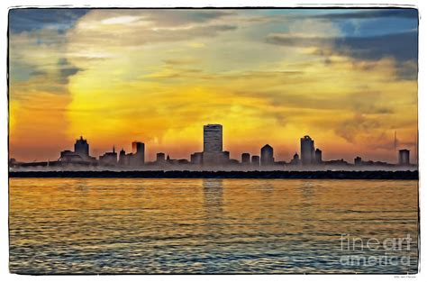 Sunset Over Milwaukee Photograph By Mary Machare Fine Art America