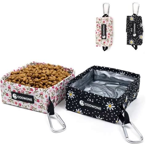 Lot De Gamelles Pliables Et Portables Pour Chiens De Voyage Anti