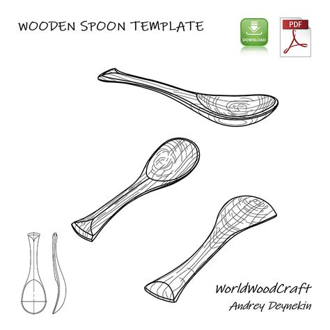 Wood Spoon Carving Template Pdf Spoon Carving Design Wooden Inspire