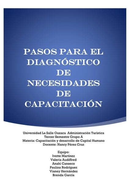 Diagnostico De Necesidades De Capacitacion Ppt