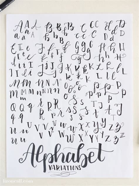 Hand Lettering Practice Sheets