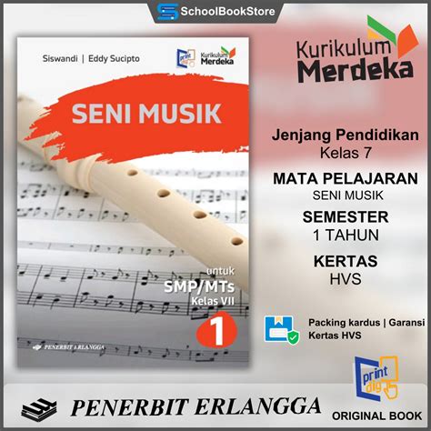 Jual Buku Siswa Seni Musik Kelas 7 Smp Kurikulum Merdeka Terbaru