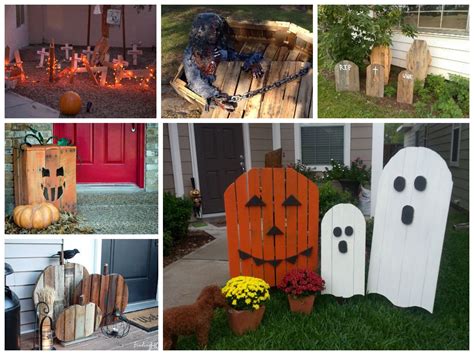 Halloween Decorations Made Out Of Pallets