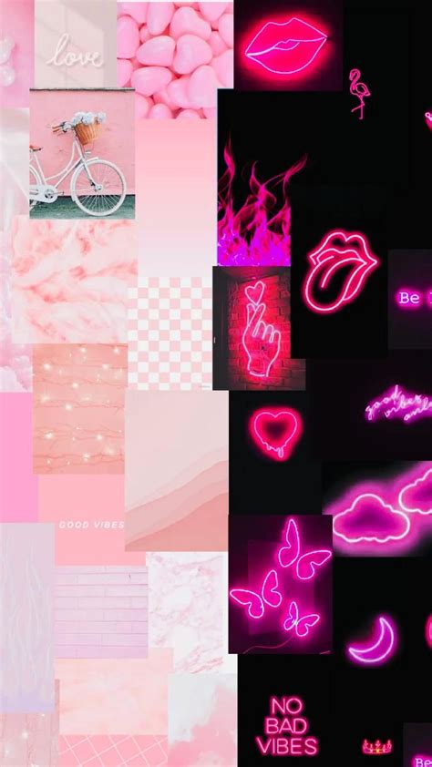 Light Pink And Hot Pink Aesthetic Wallpaper 💋💗 Pink Aesthetic