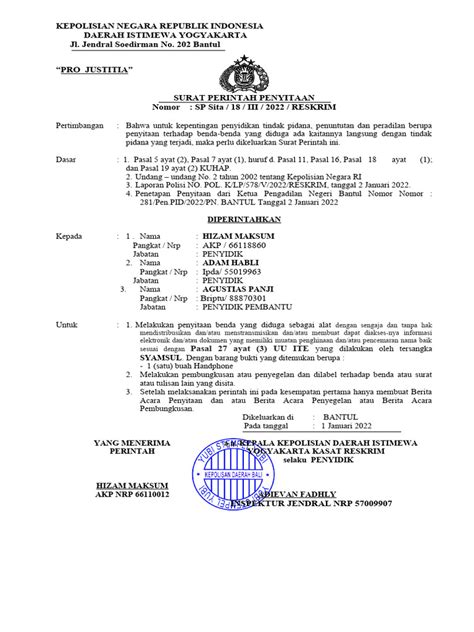 23 Surat Perintah Penyitaan Pdf