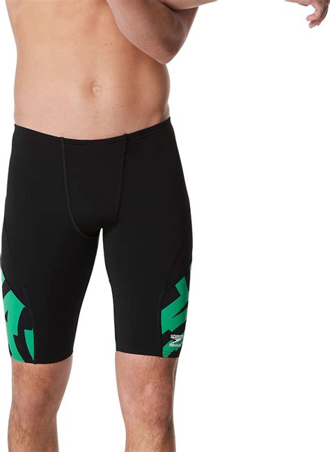 Speedo Mens Vortex Maze Jammer Swimsuit Speedo Green 32