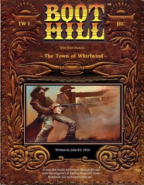 Boot Hill Rpg Town Adventure Unique Fan Made Rpg For 1st Ed Boot Hill