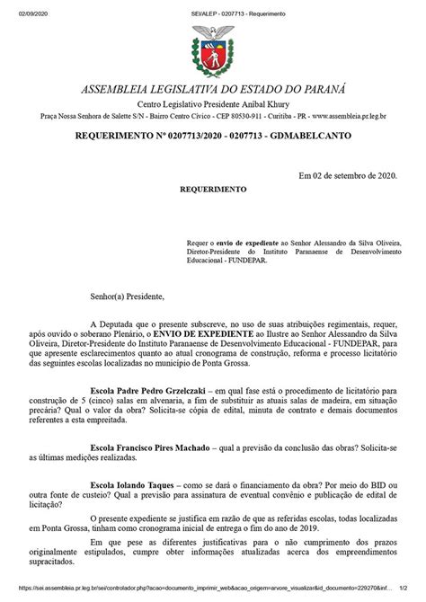 Requerimento Atual cronograma de obras e processo licitatório de três