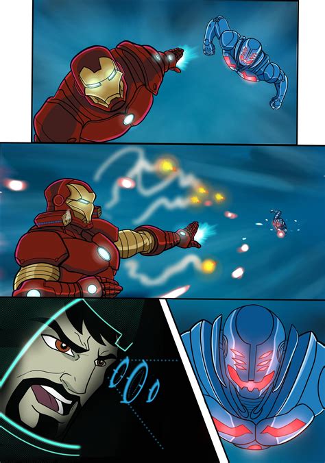 Artstation Ironman Vs Ultron Avengers Assemble