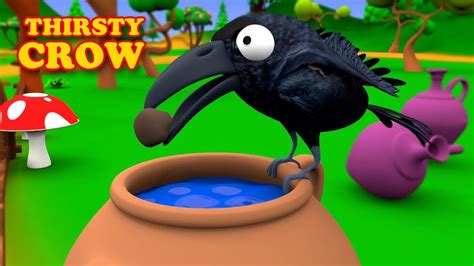 Thirsty Crow Moral Story For Kids 3d Animated English Bedtime Stories