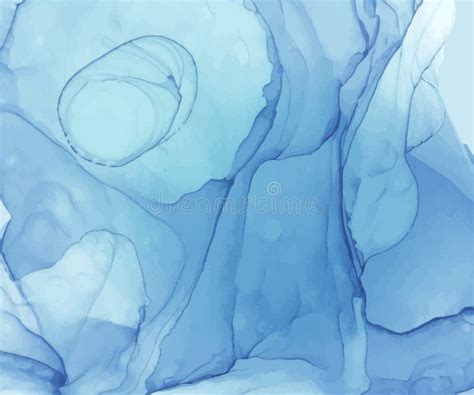 Blue Alcohol Ink Texture Abstract Hand Painted Watercolor Background