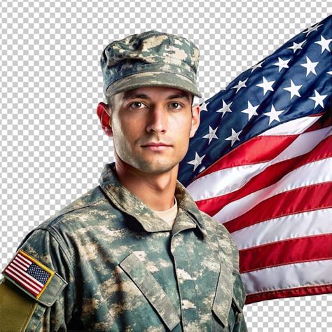 Premium Psd Young Caucasian Man Wearing Camouflage Army Uniform