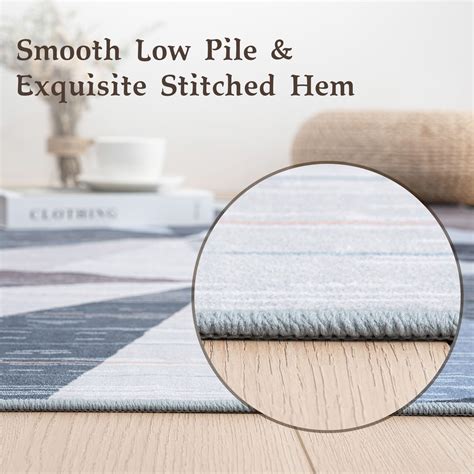 HOMFINE Washable Modern Area Rug Geometric Style 6x9 Rugs For Living