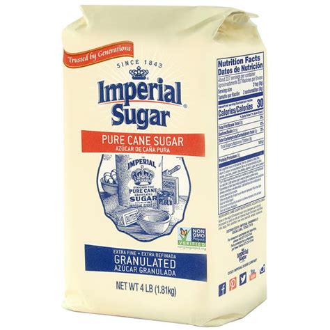 Imperial Sugar Pure Cane Extra Fine Granulated Sugar 4 Lb