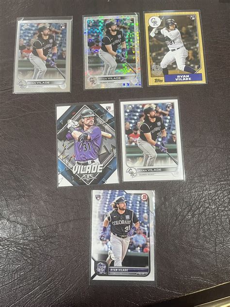 Ryan Vilade Rookie Lot Topps Chrome Logofractor Series Fire