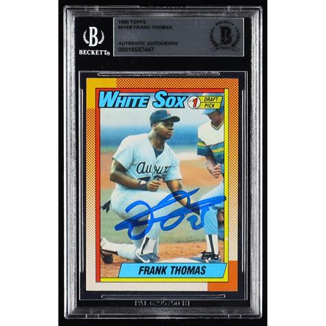 Frank Thomas Signed Topps B Rc Bgs Pristine Auction