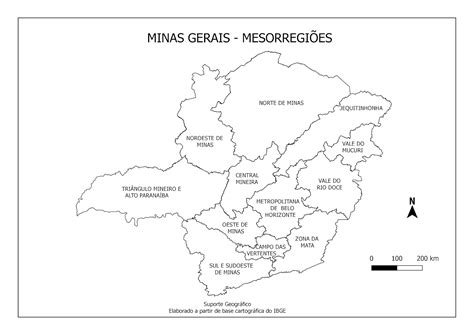 Mapas Mesorregi Es De Minas Gerais