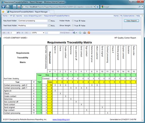 Requirements Traceability Matrix Template Excel