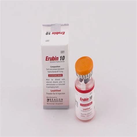 Erubin 10mg injection at ₹ 1900/vial | Epirubicin Injection in Nagpur ...